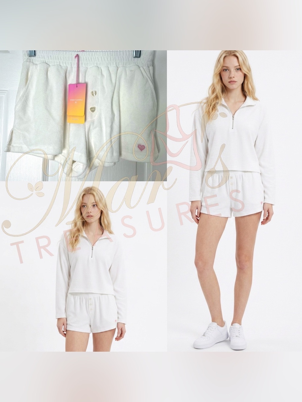 NWT Stoney Clover Lane X Target White Terry Shorts Sz XS